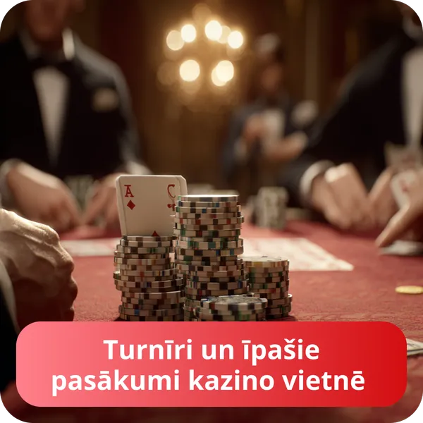 Turnīri un īpašie pasākumi kazino vietnē